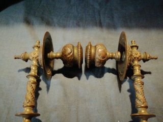 Victorian Gothic Revival Brass/Bronze Candle Sconces. 4