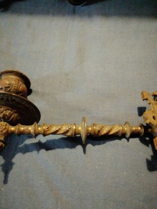 Victorian Gothic Revival Brass/Bronze Candle Sconces. 8