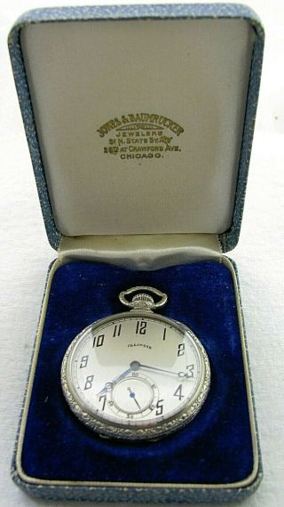 Vintage Art Deco 12s Illinois 21 Jewel 21j Gold Filled Pocket Watch W/case