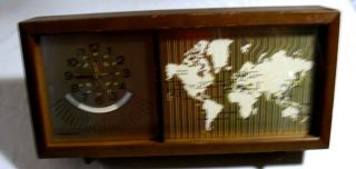 Vintage Ge General Electric World Terrestrial Time Clock Model 8111 ///