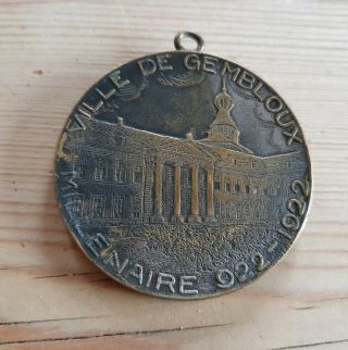 Very Rare Art Nouveau Ville De Gembloux Millenaire 922 - 1922 Millennia Medal Coin