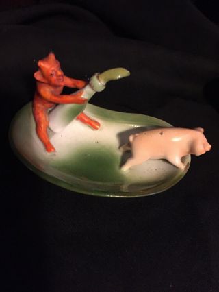 Antique Pink Pig Fairing With Devil 5