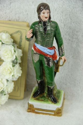 Scheibe Alsbach Marked Napoleon Porcelain Figurine Soldier Officer Marceau