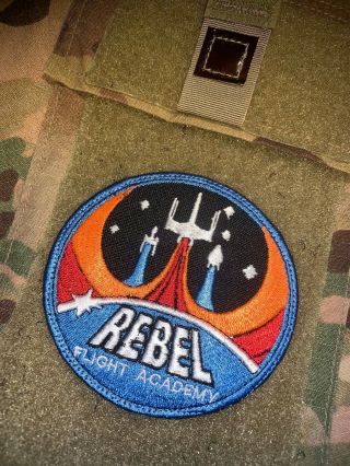 Rebel Flight Academy Star Wars Inspired Rebel Alliance Patch W/hook (b384)