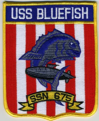 Uss Bluefish Ssn 675 - Crest Bc Patch Cat No C5408
