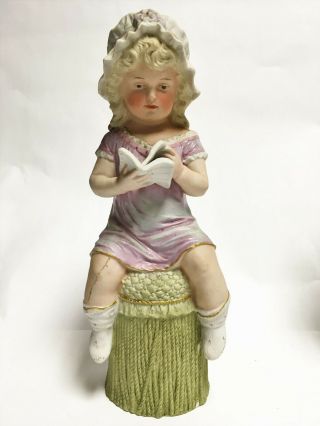 Antique Gebruder Heubach Schutz Marke Dep Bisque Figurine Girl Germany Porcelain