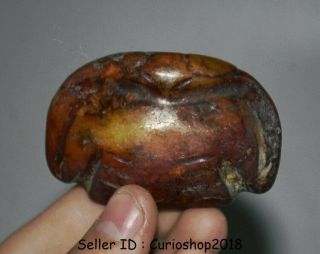 2.  4 " Rare Ancient China Hongshan Culture Old Red Jade Bat Bird Amulet Pendant
