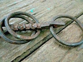 Old Vintage Rare Collectible Hand Carved Iron Small Horse Bridle / Bit