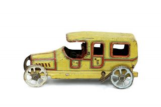Vintage Georg Fischer Germany Tin Penny Toy Sedan Limousine W/ Chauffer