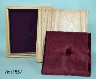 Wooden Box For Tsuba,  W Futon,  Used/mc156/