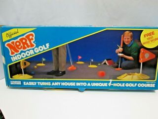Vintage Nerf Indoor Golf Play Set 1987 0271 Complete W/ Box Unplayed/new