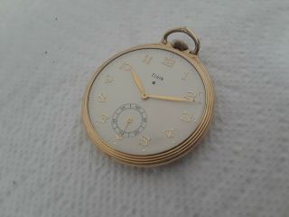 Art Deco Pocket Watch Lord Elgin 19 J 8 Adj C 1924 10 K Rgp Case