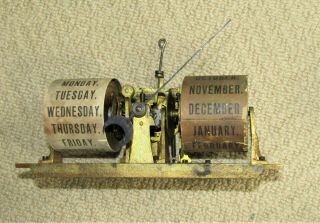 Seth Thomas /fashion Double Dial Calendar Movement Ca.  1880