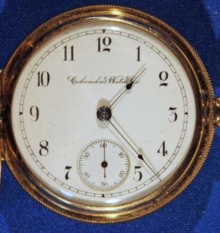 Antique Columbus Closed Face Pocket Watch - Over Hauled With Main Spring