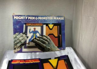 Vintage Mighty Men & Monster Maker Drawing Art Set TOMY 1979,  Complete 18 Plates 4