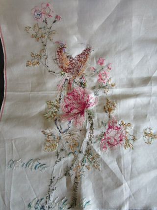 Vintage Chinese Silk Hand Embroidered Wedding Pillow Cover Birds 19 