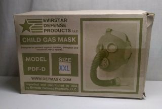Evirstar Defense Products Lc.  Child Gas Mask Model Pdf - D Size Xxl W Instructions