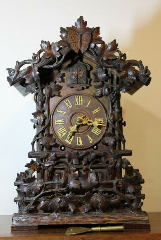 Beha Double Fusee Cuckoo Clock Circa 1890