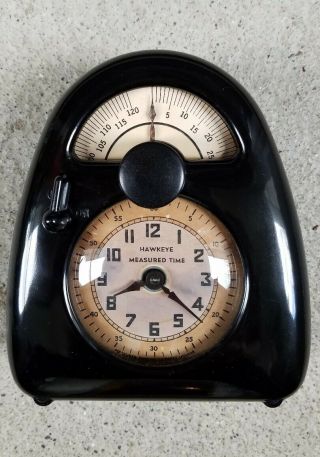 1932 - Design/isamu Noguchi/hawkeye/measured Time Bakelite Clock/alarm/works Runs
