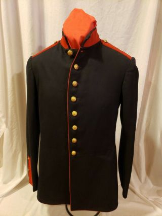 Rare Post Spanish American War Era Usmc P1900 Marine Dress Blouse Tunic 2x Named