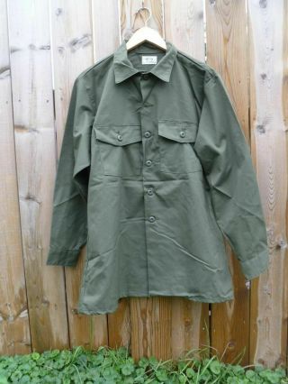 Us Gi Og507 Utility Shirt Combat Fatique Shirt Long Sleeve Xl 17.  5 X 34