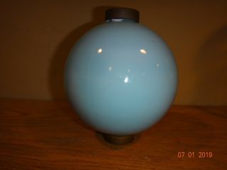 Vintage Blue Milk Glass Lightning Rod Ball