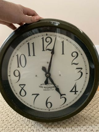 Vintage International Time Recording Co.  School Clock