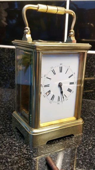 Fine Antique French Brass Carriage Clock