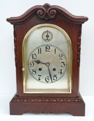French Walnut Striking Bracket Clock