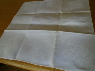 Set Of 6 Vintage Irish Linen Double Damask Table Napkins - 22 Inches Square