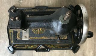 F W Muller 19 Child Sewing Machine Hand Crank Cast Iron Antique Made In Germany 7