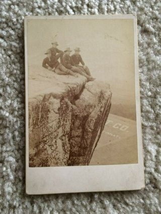 Cabinet Photo Of Us Spanish American War Era Soldiers On Lookout Mt Tn