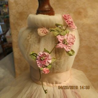 Silk Ombre Spray Victorian Ribbon Work Passmenteri Rococo Antique Doll =pm 566