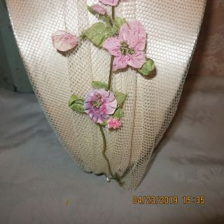 SILK OMBRE SPRAY VICTORIAN RIBBON WORK PASSMENTERI ROCOCO ANTIQUE DOLL =pm 566 7