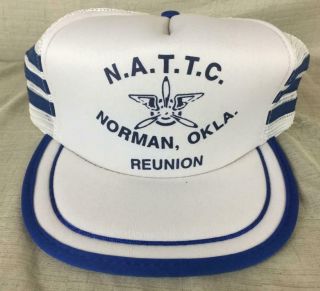 Vtg - Nattc Norman Ok Snapback Hat/cap - Naval Aviation Technical Training Center