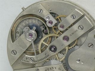 Very 41mm Tiffany Patek Philippe Nickel Pocket Watch Movement & Dial