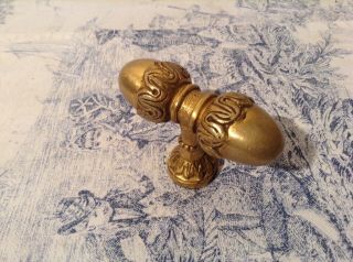 Vintage French Brass Acorn Door / Drawer Knob / Handle - Rare Find (3814)