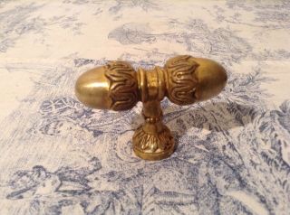 Vintage French Brass Acorn Door / Drawer Knob / Handle - Rare Find (3814) 2