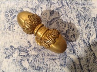 Vintage French Brass Acorn Door / Drawer Knob / Handle - Rare Find (3814) 3