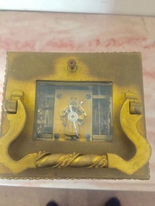 Antique French Gilt Bronze Repeater Carriage Clock C.  1890 11