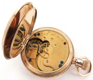 CASE / 1890 ELGIN 6S 7J LEVER SET POCKET WATCH. 5