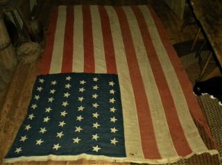 Large 1896 Spanish American War 45 Star United States Flag Stitched Stars Vafo