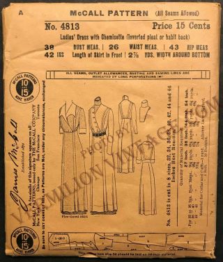1912 Mccall Dress 4813,  1910 