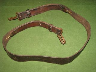 Us 1899 Leather Shoulder Strap For Haversack Or Canteen