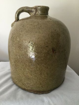 Southern Pottery,  Randolph County Alabama Alkaline Glazed 1 Gal.  Stoneware Jug 4