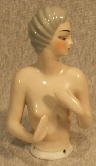 Art Deco German Made Half Doll Pincushion Doll 1255 Arms Away Cond 6