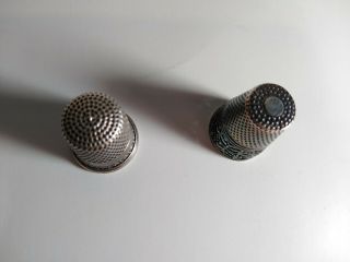 Antique Vintage Sterling Silver THIMBLES Victorian Sewing Collectible 2