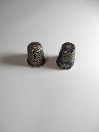 Antique Vintage Sterling Silver THIMBLES Victorian Sewing Collectible 5