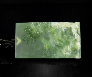 100 Natural Hand - carved Chinese Jade Pendant jadeite Necklace landscape 153e 8