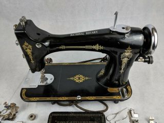 National Rotary Antique Sewing Machine And Accessories 2